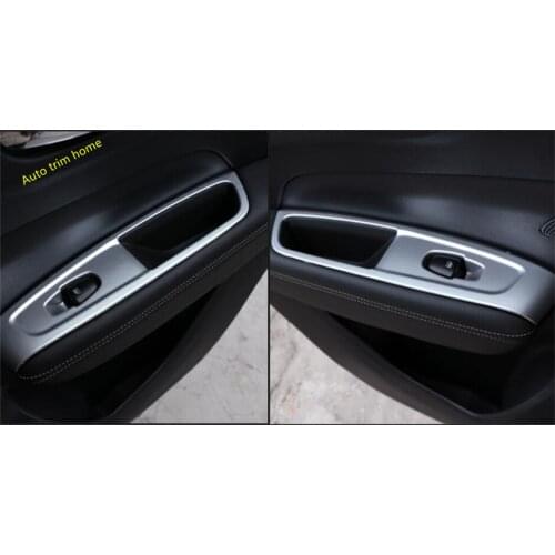 Lapetus Inner Door Armrest Window Switch Control Panel Cover Trim For Renault Koleos 2017 2018 2019 2020 ABS / Auto Accessories