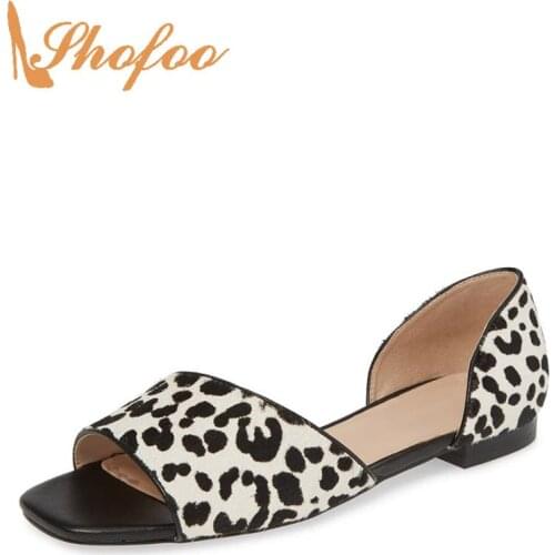 Summer Leopard Beach Flat Sandals Woman Open Toe Slides Large Size 11 15 For Ladies Holidays Slippers Shoes Fashion Comfortable