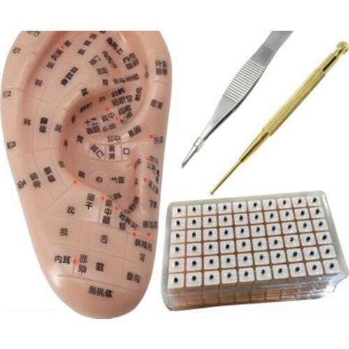 2018 hot selling Good effect Magnetic therapy Auricular Ear Auriculotherapy Acupuncture Therapy Ear Seeds Sticker Vaccaria seed