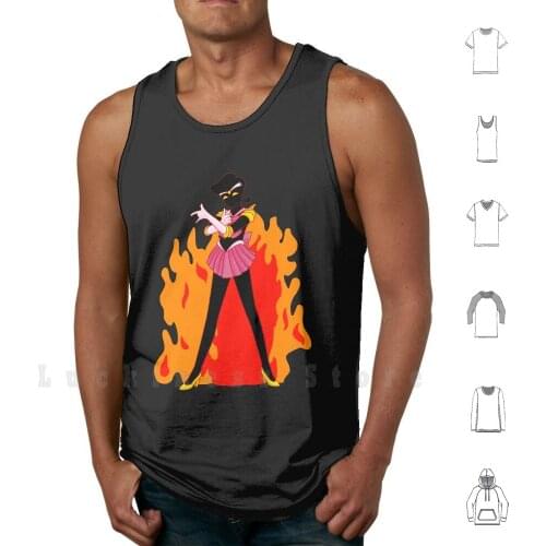 Sailor Moon Father tank tops vest 100% Cotton Father Knd Knd Villain Villain