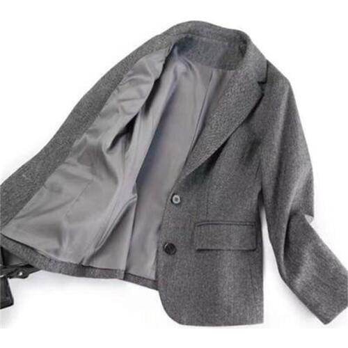 Fashion Woolen Blazer women jacket Winter New high quality Vintage British style herringbone casual suit women Blazers women