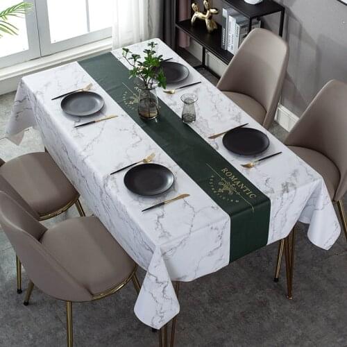 Nordic Minimalist High-quality PU Tablecloth Oil-proof and Waterproof Disposable Tablecloth Home Leather Anti-scalding Table Mat