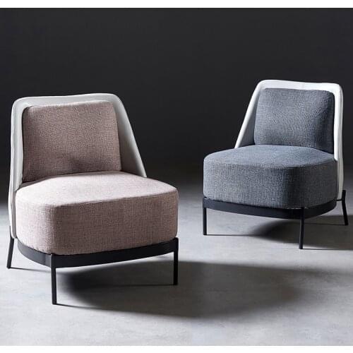 Nordic Velvet Sofa Minimalist Modern Balcony Lazy Leisure Home Sofa Chair Home Living Room Sofa