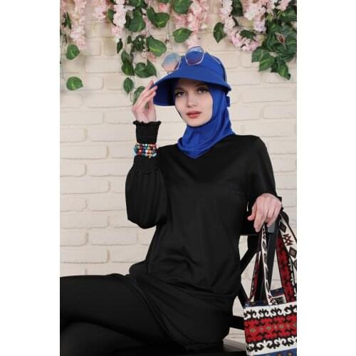 2021 New Fashion Ready Made Hijab Sport Blue Hat Scarf Womens Ready-to-Wear Full Cover Underwear Hijab Free and Fast Shipping