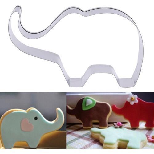New design cut Elephant Shape Cake Fondant MoldCookie Mold Stainless Steel Cookie Cutter Kitchen Accessories