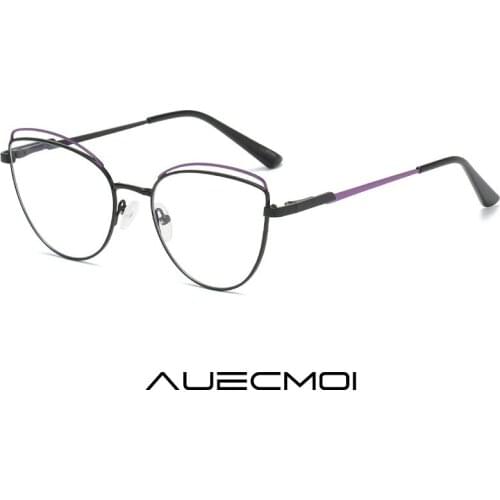 Vintage Classic Anti Blue Light Computer Cat Eye Glasses Women Myopia Eyeglasses Frames Harmful Light Blocking Optical Eyewear