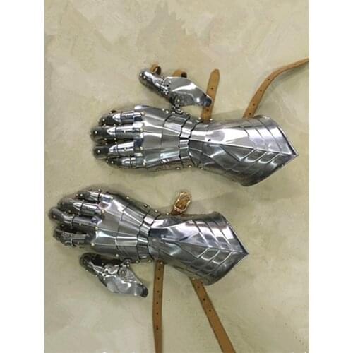 Stainless Steel Gloves of Gothic Armor Metal Armor Sets Halloween cosplay party Real Combat Golves