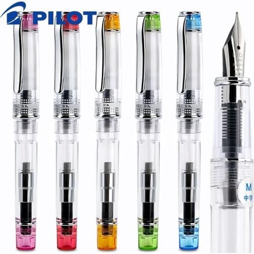 PILOt Perna FPRN-350R Iridium Fountain Pen Replaceable Ink Sac with Inking Device Transparent Pen Holder Calligraphy Gift