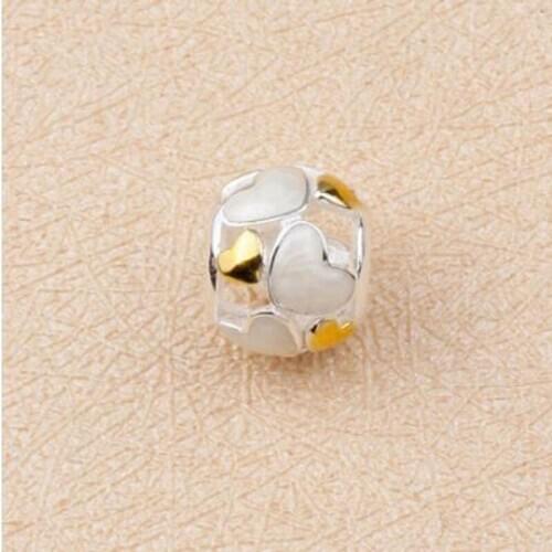 Authentic 925 Sterling Silver Beads Hollow And Bright Heart Creative Beads Fit Original Pandora Bracelet For Women Diy Jewelry