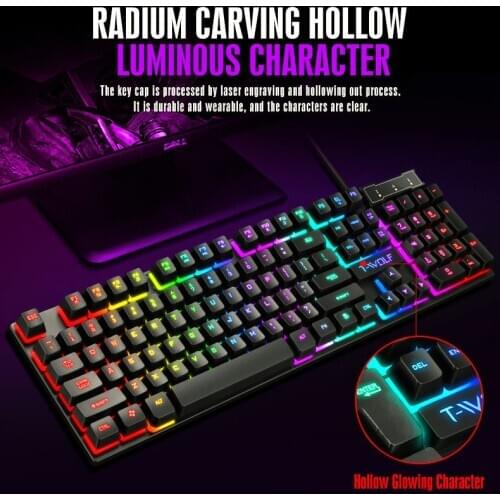 Gaming keyboard and Mouse Wired keyboard with backlight keyboard Gamer kit Silent Gaming Mouse Set For PC Laptop