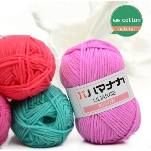DIY Craft Knit Milk Soft Cotton Wool Yarn For Knitting Hand Knitted Blanket Sweater Scarf Doll Crochet Yarn