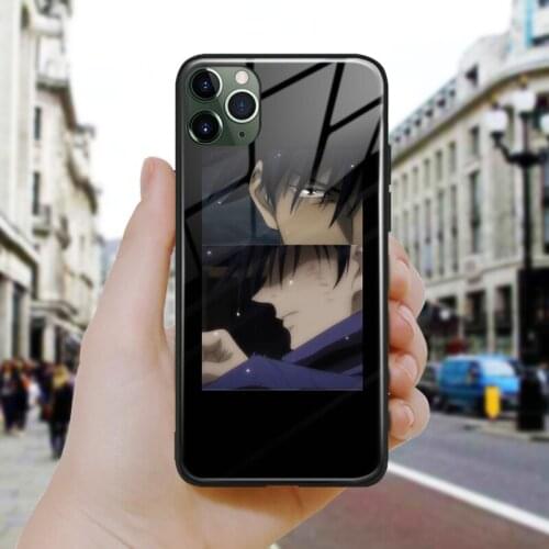 Fushiguro jujutsu kaisen anime art Silicone Glass Phone Case Cover Shell For iPhone SE 6 6s 7 8 Plus X XR XS 11 12 Mini Pro Max