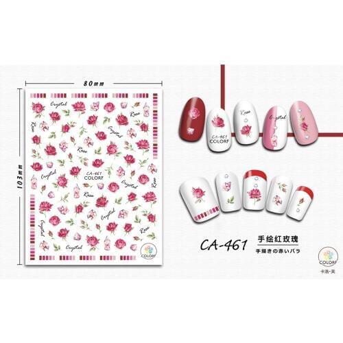 UPRETTEGO SUPER THIN SELF ADHESIVE 3D NAIL ART NAIL SLIDER STICKER FLOWER DAISY PRIMROSE PEONY LEAF ANCIENT LADY CA455-464