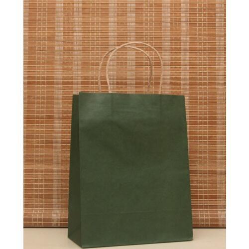 Medium size Dark Green clothes bag 27x21x11cm kraft paper bag gift bag wholesale custom handbag wholesal