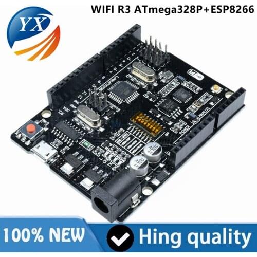 UNO R3 + WiFi ATmega328P+ESP8266 (32Mb memory) USB-TTL CH340G For Arduino Uno NodeMCU WeMos ESP8266 One New Arrival