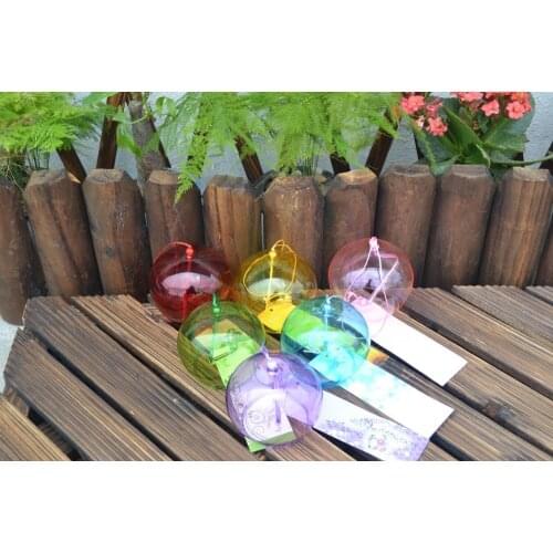 In 2017 the latest transparent color wind chimes glass bells, wind chimes home decor wall hanging windchimes