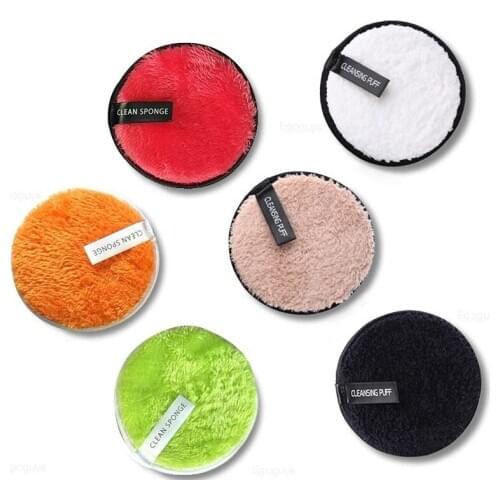1Pcs Make Up Remover Promotes Healthy Skin Microfiber Cloth Pads Remover Towel Face Cleansing Makeup Lazy Cleansing Powder Puff