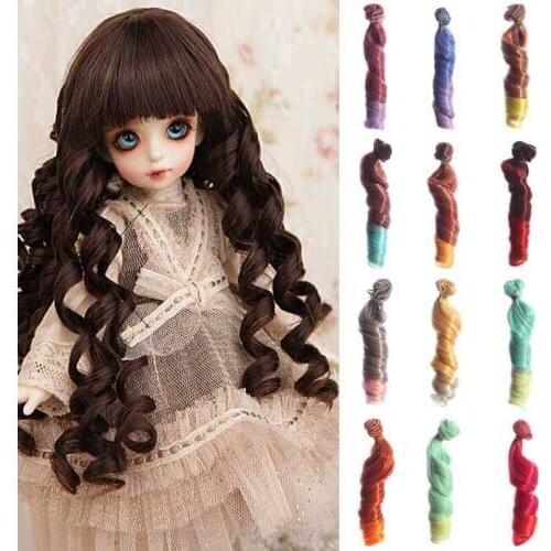 10PCS/LOT Wholesale Handmade Curly Doll Wig BJD SD Synthetic Hair Doll DIY