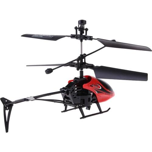 2 Channel 2.4G Radio Remote Control LED Lights RC Helicopter Drone Quadcopter Aircraft with Gyro Indoor/Outdoor Kids Flying Toy