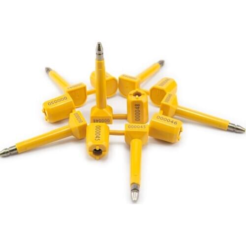 20 Pcs High Security Bolt Seal Disposable Numbered Tags Shipping Locks for Containers and Truck Trailers Yellow