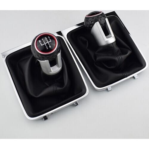 5/6 Speed M Gear Shift Knob Lever Stick Gaiter Boot Cover Collar For Volkswagen VW Passat B6 2005-2011 Car Styling Accessories