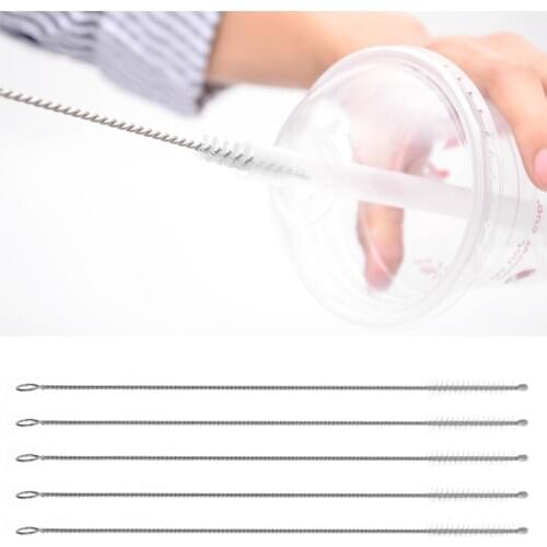 5 PCS Baby Bottle Cleaning Washing Brushes Kitchen Teapot Nozzle Cleaning Tool stainless steel material baby bottle brush