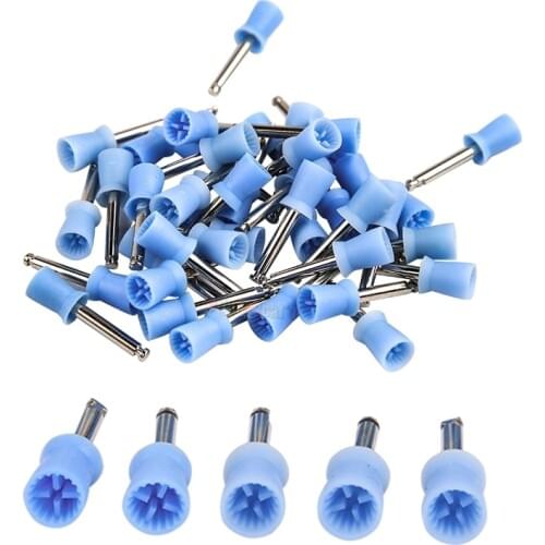 50Pcs Dentist Lab Product Dental Latch Type Prophy Polishing Polisher Cups