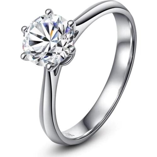 925 sterling Silver Ring Moissanite Stone 6.5mm 8mm 9mm EF Lab-Grown Diamond Ring for Wedding Anniversary Engegament