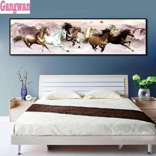 Running Horse Animals 5D square DIY Diamond Painting Diamond Embroidery Full Diamond Mosaic Needlework large Home Painting decor
