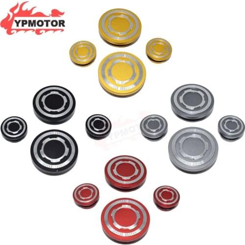 Aluminum Gear Pattern Sport Bike Frame Bar Screws Hole Prevent Dust Cover Cap Guard Plug For Ducati Scrambler 800 400 1100 13-20