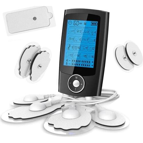 16Mode Dual Output Physiotherapy TENS Machine EMS Unit Pulse Muscle Electroestimulador Pad Therapy Best Pain Relief Massage Body