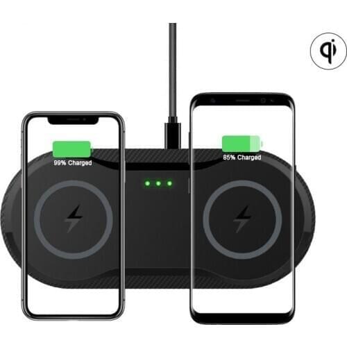 2 In 1 10W Dual Seat Qi Wireless Charger for Samsung S10 S9 S8 Fast Charging Dock Station Pad Usb C for IPhone 11 Pro XS Max XR