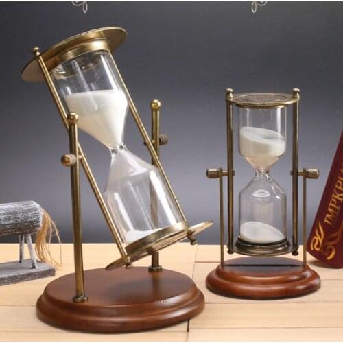 15/30Minutes Glass Hourglass Wood Frame Sand Timer Clock Home Decor Birthday Day Gift Ampulheta Reloj De Arena Craft Ornaments