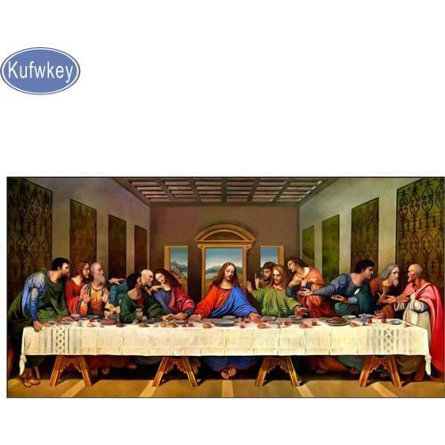 "Jesus Last Supper"Full Square/round Drill Daimond Painting Diamant Embroidery Cross Stitch pictures of rhinestones completely