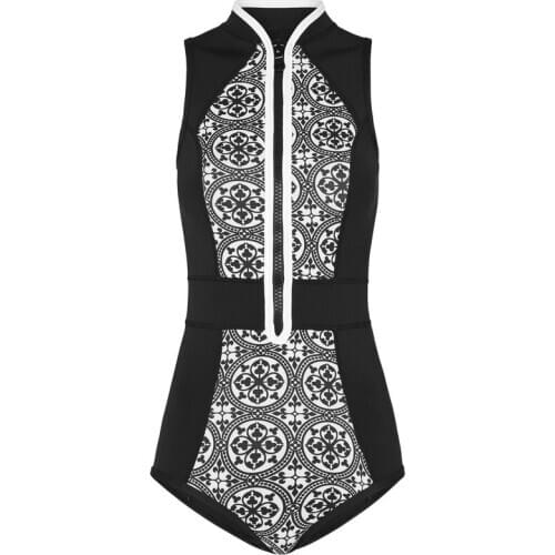 Womens Female fashion Floral Deep V neck one piece swimsuit swimming wear suits seimwear