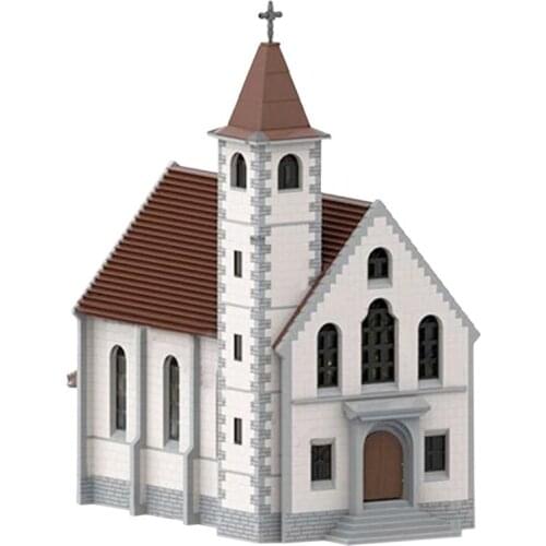 MOC Dockside House Church Cauldron Shop Magic Alley Model Building Blocks Architecture Wizarding Equipment Bricks Toys Child