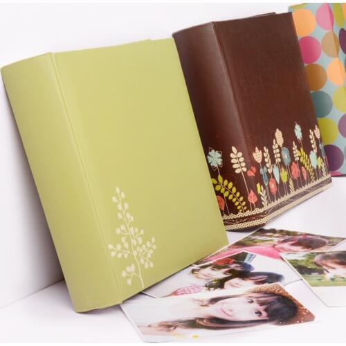 Beautiful 6 inch insert photo album 200 sheets lovers baby family which can write message photo album PU cover