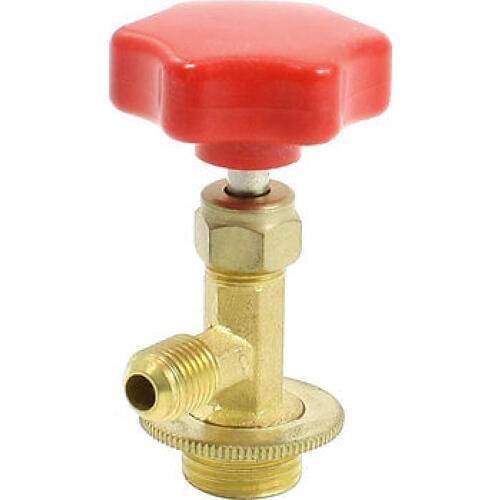 Red Hex Cap Refrigerant 1/4" Brass Threaded Connetor R134 Can Tap Valve