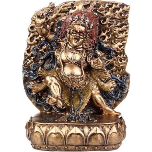 Mahakala mammon, Tantra, six arm Mahakala, resin, buddhism ornaments, lucky, Buddha Maha Gala statue, figurine