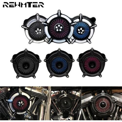 Motorcycle CNC Air Filter Intake Cleaner Red/Gray/Blue Element For Harley Sportster 48 72 883 Softail Dyna Touring Electra Glide