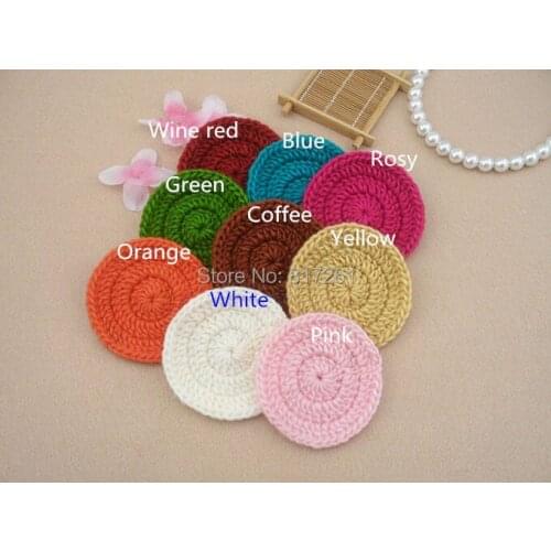 2015 new arrival 12 pic/lot cotton crochet lace doilies button coaster cup holder felt for home decor placemat fabric napkin mat