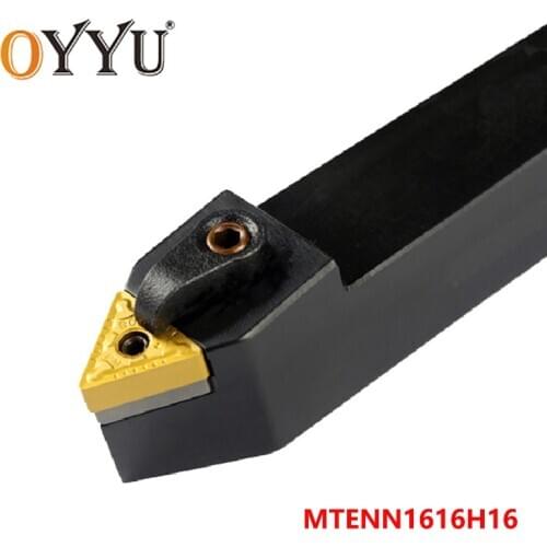 OYYU Factory Outlet Carbide Inserts Shank MTENN1616H16 MTENN 1616 Lathe Cutter Arbor Turning Tool Holder use TNMG16 1pcs