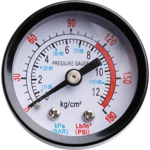 Air Compressor Pneumatic Hydraulic Fluid Pressure Gauge 0-12Bar / 0-180PSI -Y103