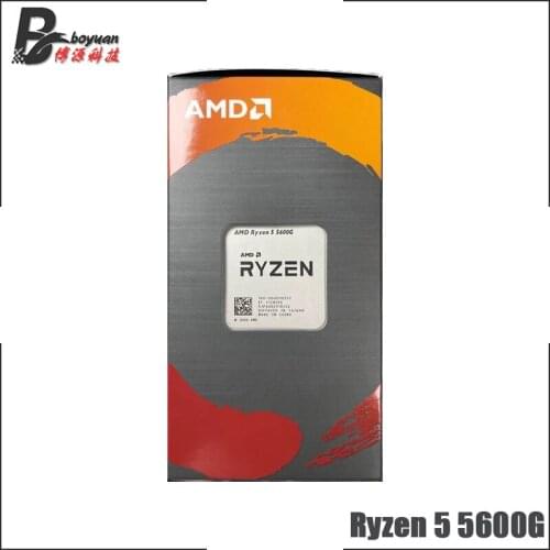 AMD Ryzen 5 5600G R5 5600G 3.9GHz Six-Core Twelve-Thread 65W CPU Processor L3=16M 100-000000252 Socket AM4 New and have fan