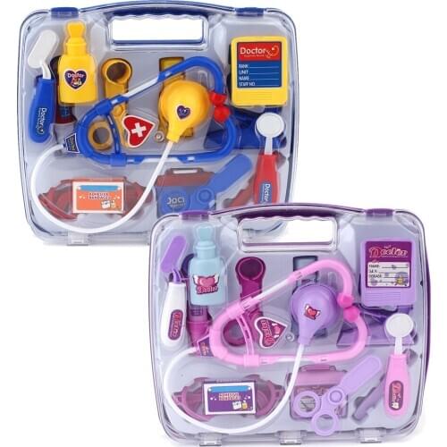 1 Set Christmas Kids Educational Pretend Doctor Case Toy Set Child Medical Kit Doctor Case Juguetes Nurse Roleplay Toy Set Gifts