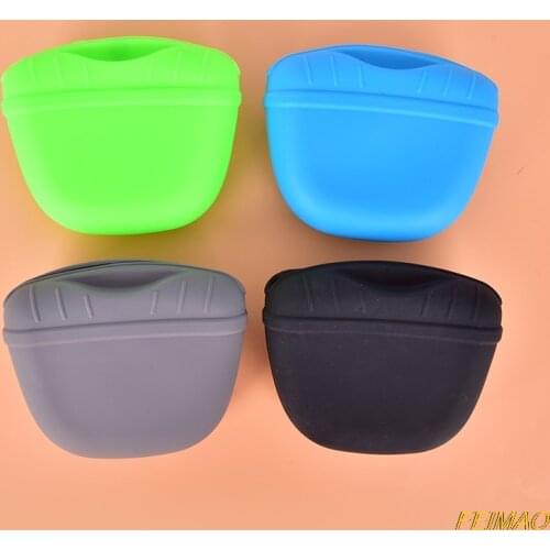 Silicone Pet Dog Training Bag Treat Snack Bait Dogs Obedience Outdoor Dog Food Bags Feed Storage Pouch Food Reward Waist Bags