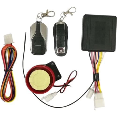 12V Motorcycle Bike Anti-theft Security Alarm System Scooter 125db Remote Control Key Shell Motorcycle Speaker Engine Start