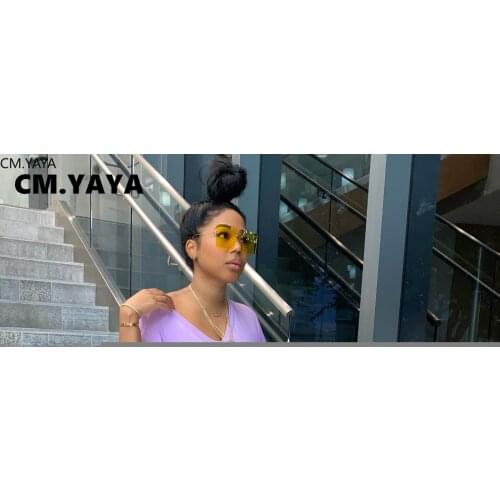 CM.YAYA Women Sport Solid Short Sleeve V-neck Straight Bodycon Jumpsuit Party Romper Playsuit One Piece Overall