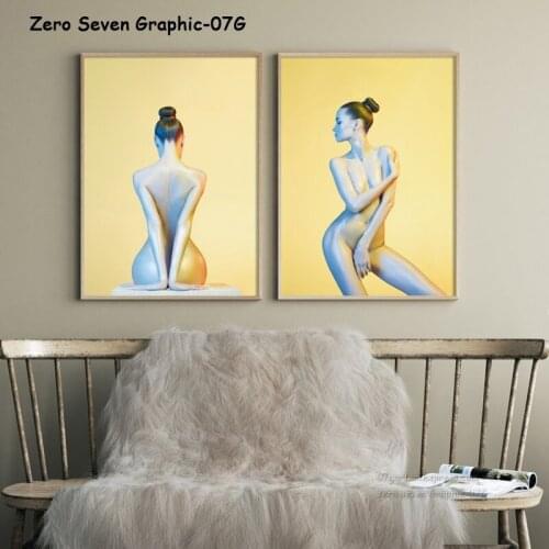 Modern Fashion Nude Body Art Photography Canvas Painting Print Poster Wall Art Pictures For Living Room Home Decoration