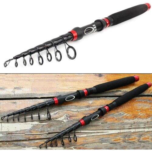 1.8m2.1m2.4m2.7m3.0m lure Spinning Rod Telescopic carbon Fishing Rod Portable Trout Rod high quality pole Lure weight 10-50g